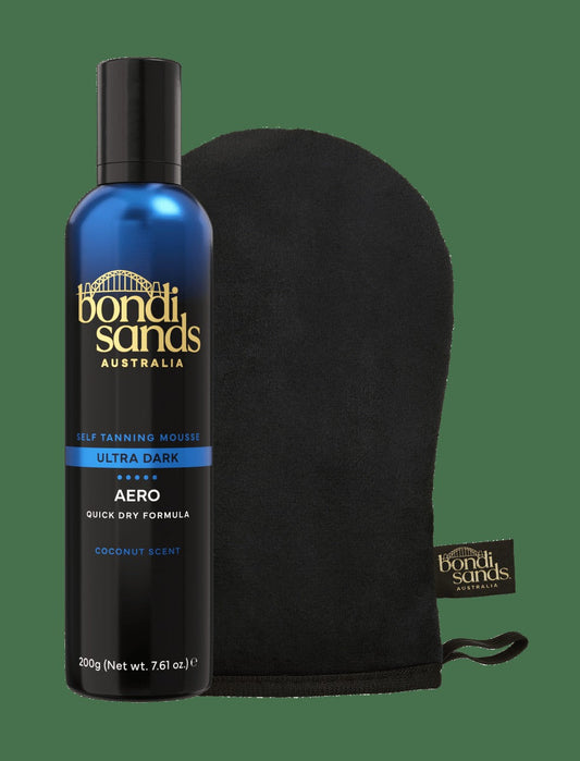 Aero Ultra Dark Self Tanning Foam & Application Mitt Bundle