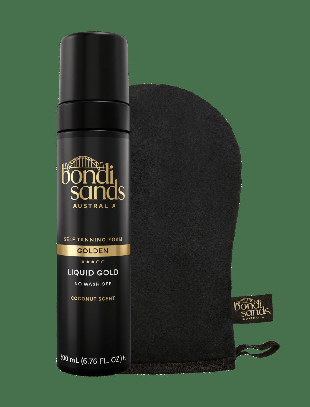 Liquid Gold Self Tanning Foam & Application Mitt Bundle