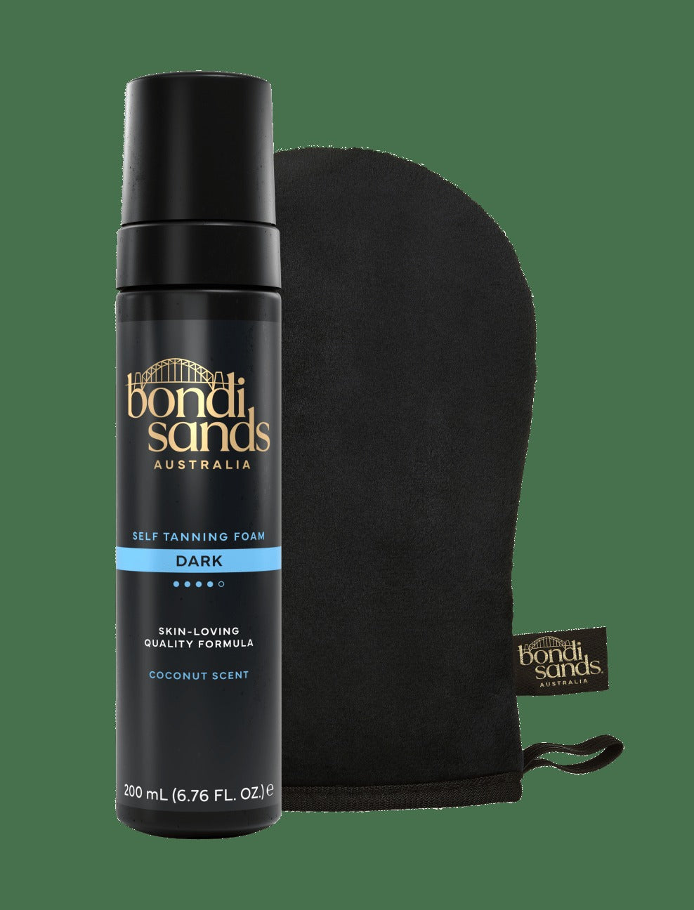 Dark Self Tanning Foam and Application Mitt Bundle